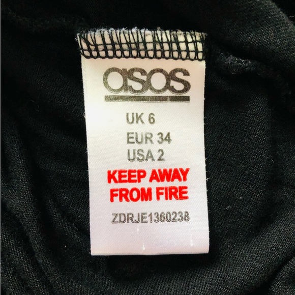 ASOS Black Puff Sleeve Twisted Dress - Picture 8 of 12